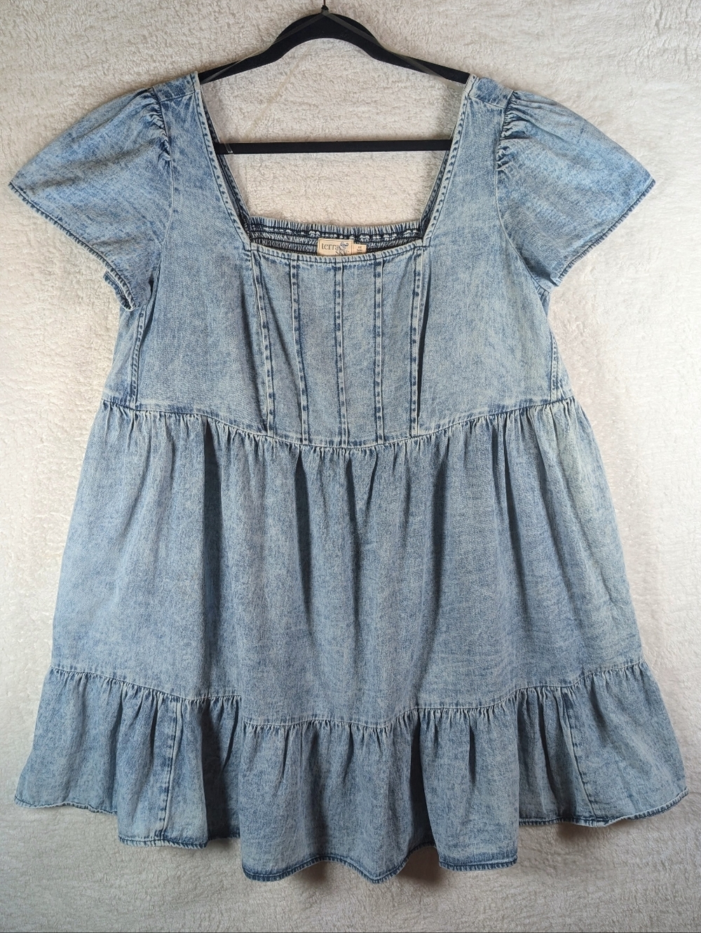 Terra & Sky Light Blue Washed Denim Dress